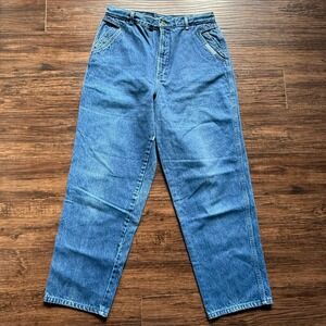 VTG Rocky Mountain Jeans 32x29 High Waisted Pocketless Back Western Denim Blue